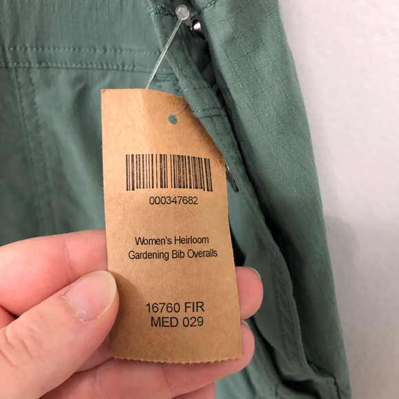 Duluth Trading Co New Heirloom Gardening Bib Overalls Womens Size M 29 Fir Green - Picture 7 of 16